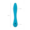 Multifunctional vibrator L'Eroina Cycla, silicone, blue, 20 cm