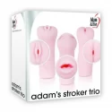 Zestaw 3 masturbatorów w kształcie ust, waginy i anusa Adams Stoker Trio
