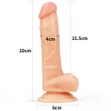 Realistyczne dildo z przyssawką 8"