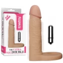 Dildo do podwójnej penetracj The Ultra Soft Double Sleeve Vibro