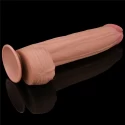 Realistyczne dwuwarstwowe dildo King Sized Sliding Skin Dual 12"