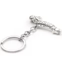 Metal Penis with Moveable Testicles Keychain