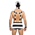 5 Pieces Prisoner Uniform Black/White