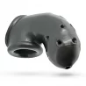 [sil/tpr] airlock air-lite vented chastity black ice