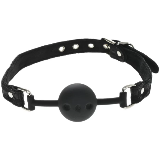 KNEBEL BLACK SILICONE BALL GAG