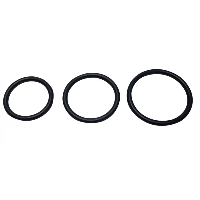 Spartacus black seamless stainless steel c-ring set-1.5", 1.75" & 2"