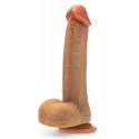 DR. SKIN SILICONE DR. PHILLIPS 8.5 INCH THRUSTING DILDO TAN