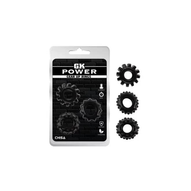 Gear Up Rings-Black