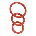 Spartacus red seamless stainless steel c-ring set-1.5", 1.75" & 2"