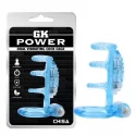 GK Power Dual Vibrating Cock Cage Blue