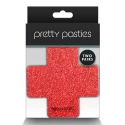 PRETTY PASTIES GLITTER CROSS BLACK GOLD 2 PAIR