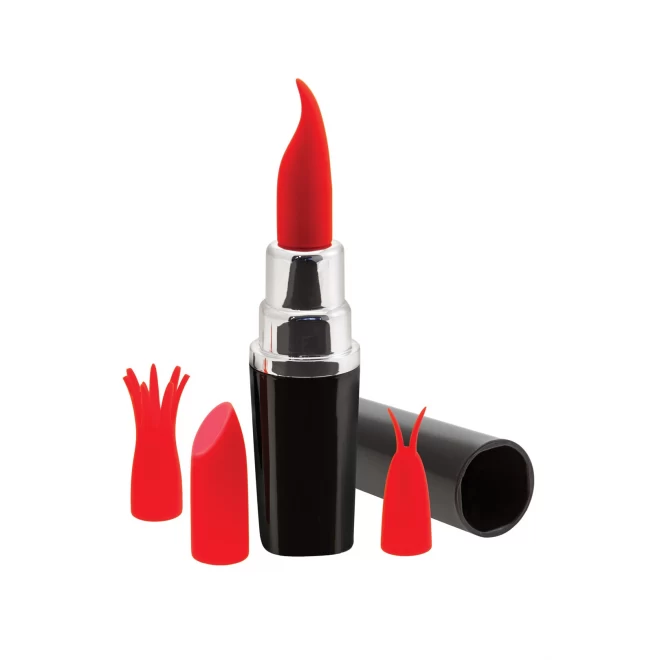 WIBRATOR LIPSTICK VIBRATOR - BLACK/RED