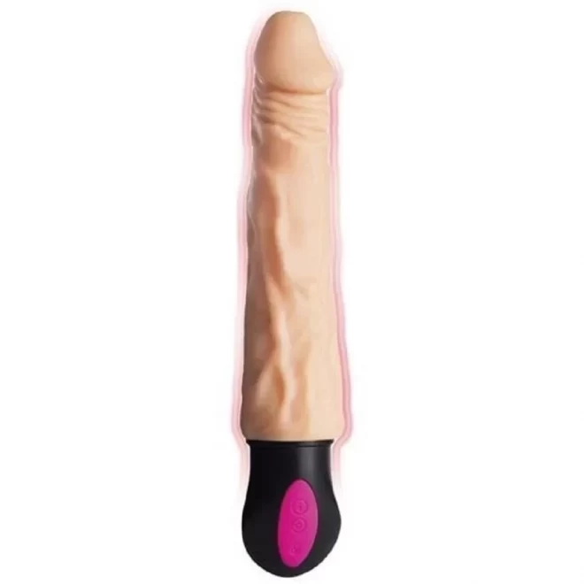 A-TOYS Realistic Vibrator with heating, TPE, 12 Modes, bendable, recharble