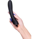 Unrealistic vibrator WANAME D-SPLASH STREAM, silicone, black, 21 cm
