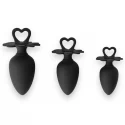 Zestaw korków analnych Power Escorts Heart Plug Anal Starter 3-Pack