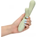 Silicone rabbit vibrator - misty green