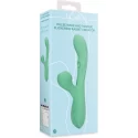 Pulse wave and tongue flickering rabbit vibrator - blue grass