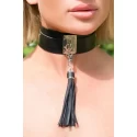 KINKY DIVA TEASING TASSEL COLLAR SILVER