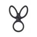 A-TOYS Triple penis ring KRAKEN, silicone, black, 10 cm