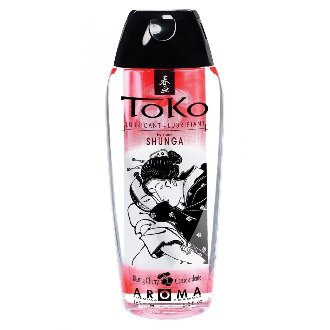 Jadalny lubrykant o smaku wiśniowym shunga toko aroma personal lubricant blazing cherry 165ml