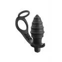 PROSTATE STIMULATOR COCKRING PLUG AP071 BLACK