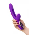 Vibrator with vacuum stimulation and JOS Pitti tongue, silicone, purple, 24 cm