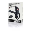 Stymulator - Double vibrating ring - USB 10 Functions / Remote Control