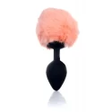 Plug-Jewellery Silicon PLUG - Bunny Tail - Black-Peach