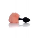 Plug-Jewellery Silicon PLUG - Bunny Tail - Black-Peach