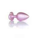 Plug-Jewellery Pearl Pink Heart PLUG- Clear L