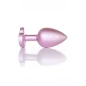 Plug-Jewellery Pearl Pink Heart PLUG- Clear L