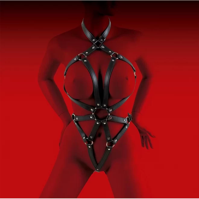 VIRGITE WOMAN BONDAGE BODY HARNESS MOD. 1 BLACK