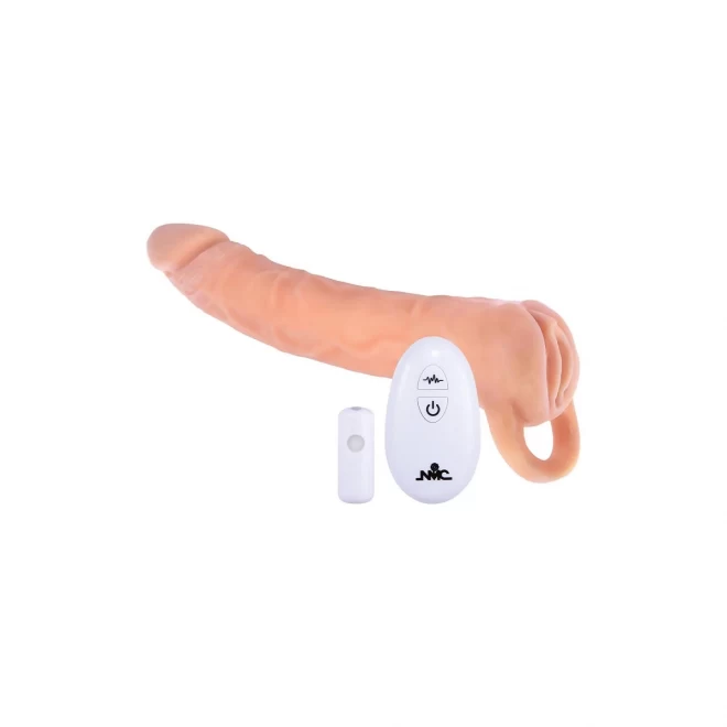 Wielofunkcyjny masturbator-nakładka na penisa z wibracją Extendor 22,8cm Nmc