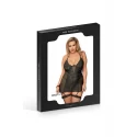 Babydoll with garter belt and thong 2XL-3XL