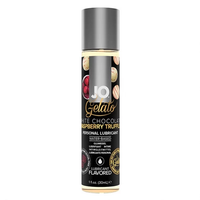 Jadalny lubrykant na bazie wody o smaku trufli malinowych w białej czekoladzie System JO Gelato 30 ml