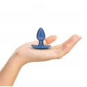 Silikonowy korek analny z metalicznym połyskiem Ouch! 6,5 cm