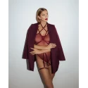 Promees batty burgundy body harness