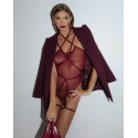 Promees batty burgundy body xs/s