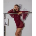 Promees mara burgundy sukienka xs/s