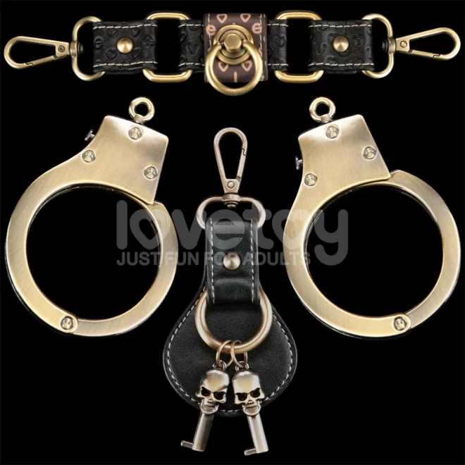 KAJDNAKI REBELLION HEAVY METAL HANDCUFFS (BRONZE)