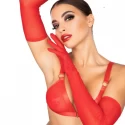 Rękawiczki za łokieć prześwitujące i długie Kinky Diva Seductive Gloves