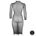 Długa sukienka kabaretka LE DÉSIR Long Dress Fishnet Structure and Turtle Neck
