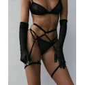 Rękawiczki za łokieć prześwitujące i długie Kinky Diva Seductive Gloves