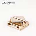 Lockink obróżka ze smyczą collar with leash set brown