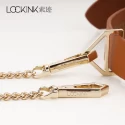 Lockink obróżka ze smyczą collar with leash set brown