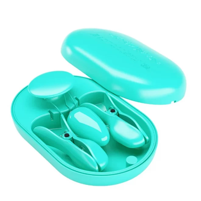 ABS, 3 intensities of electric stimulation, 7 vibration settings, USB rechargeable.