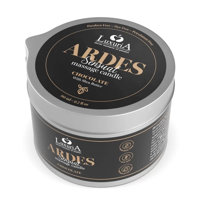 Świeca do masażu o zapachu czekolady Intimateline Luxuria Ardes 80 ml