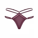 Burgundowe stringi Promees Reina Onesize