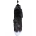 Alive korek analny lisi ogon black & white fox tail s