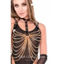 Harness z łańcuszkami Kinky Diva Buckled Chain Top